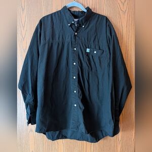 Vtg Arizona Jean Company Black Button Down | XL